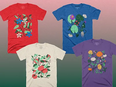 Botanical Collection illustration plants tees tshirt