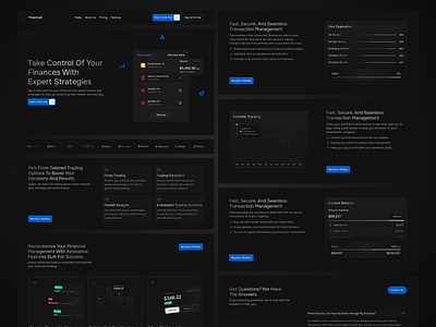 FinanceX Website ( Desktop + Responsive View ) banking business landing page clean design conversion focused finance website financial services fintech investment platform landing page marketing page modern ui professional website responsive design saas website solutions tech solutions ui uxui design web development website