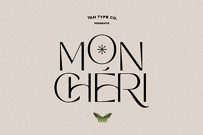 TAN - MON CHERI 60s font 70s font classy font elegant font fashion fashion font groovy font logo font logo type minimal retro font sans serif simple unique font vintage font