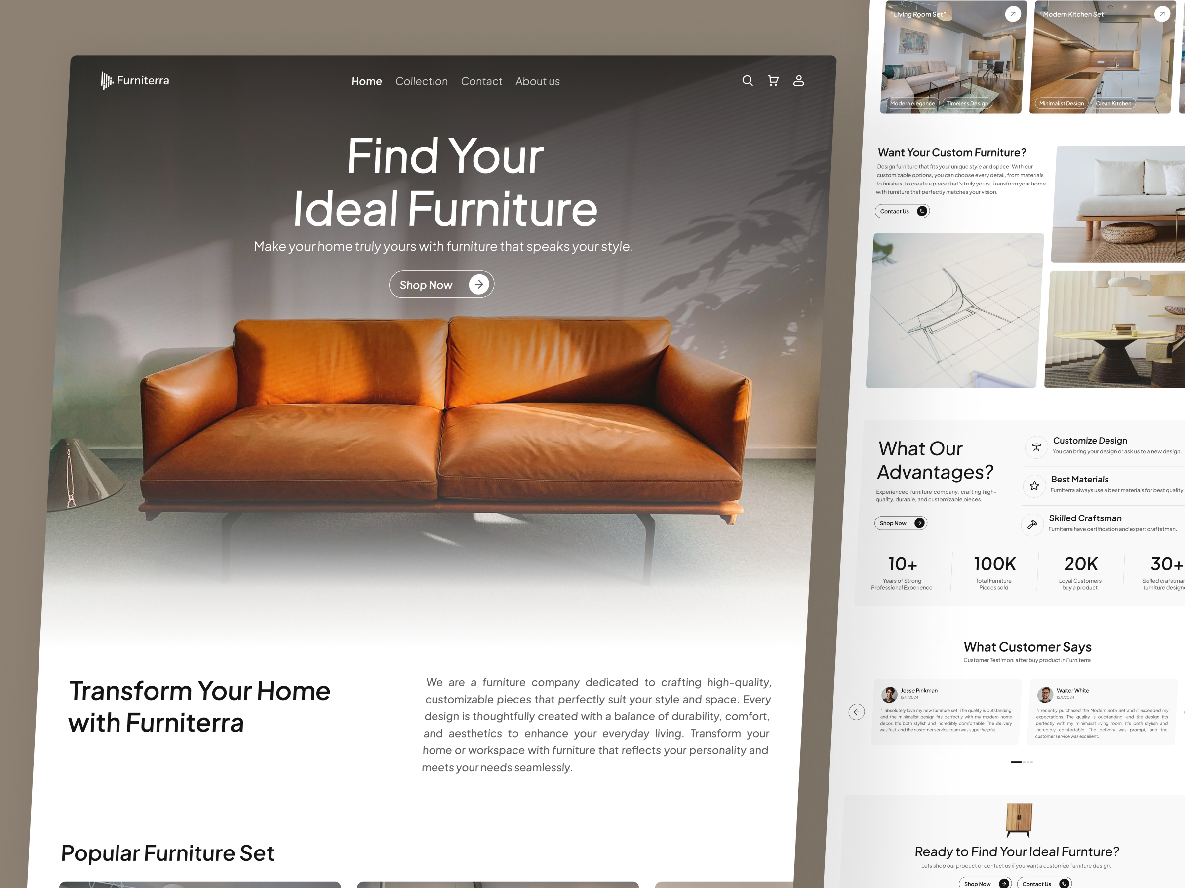 Example of Clean & Professional Landing Page UI/UX