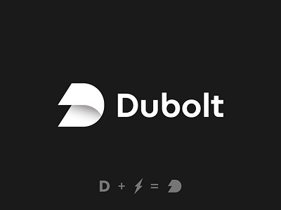 Dubolt - ( D + bolt ) art bolt logo branding d bolt d logo design energy flat logo letter logo logo logotype mark shapes simple