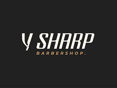 4 Sharp Barbershop barbershop barbershop logo barbershopbranding berber branding design graphic design logo navalha navalhalogo salon visual identity