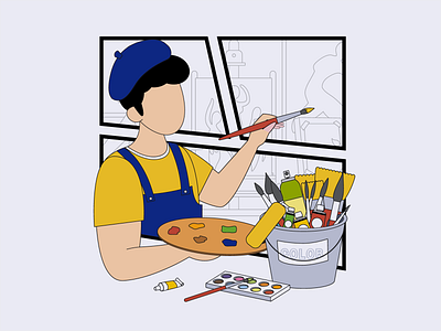 The painter 02 design illustration ui