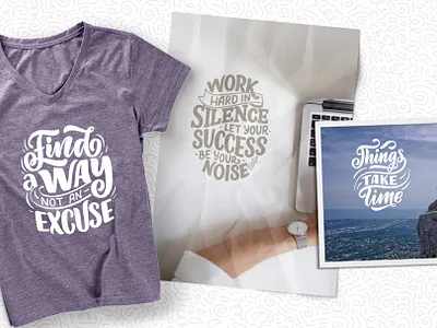 Motivational Lettering Quotes branding calligraphy design graphic design hand drawn illustration inspiration lettering logo logotype motivation poster print quote slogan vector