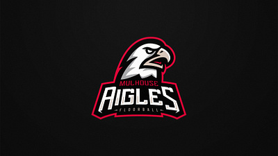 Aigles - Mulhouse | Floorball | Primary logo aigles design eagles floorball illustration logo mascot mulhouse sports branding sports logo team logo