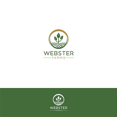 Webster Farms Logo Design modern logo organic logo