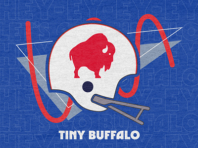 retro branding clean design football graphic design retro throwback tiny buffalo vector vintage