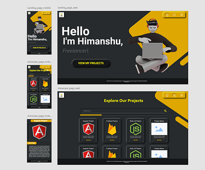 Self project showcase website adobexd branding design graphic design illustration responsive ui ux vector xd