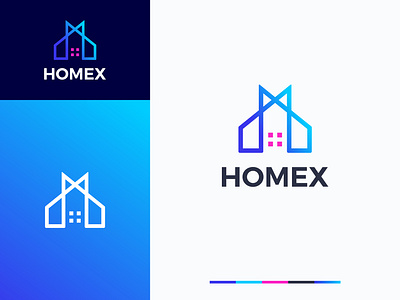 Homex Logo Design brand identity construction logo creative logo dribble graphic design home logo home logo design homex logo house logo house logo design khaled khaled pappu logo logo design logo idea