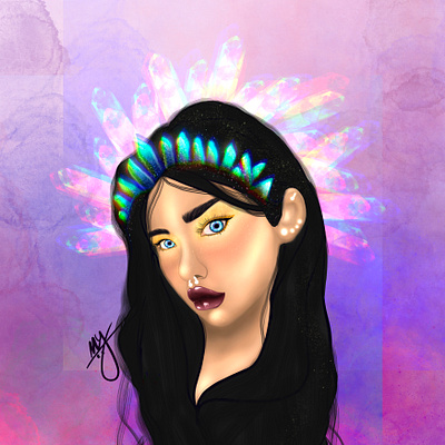 Crystal Queen art art lovers artist artist support artwork caricatures crystal art design digital art digital artist fantasy freelancer illustration illustration artwork illustration design illustrator portraits procreate procreatex5 t shirt print