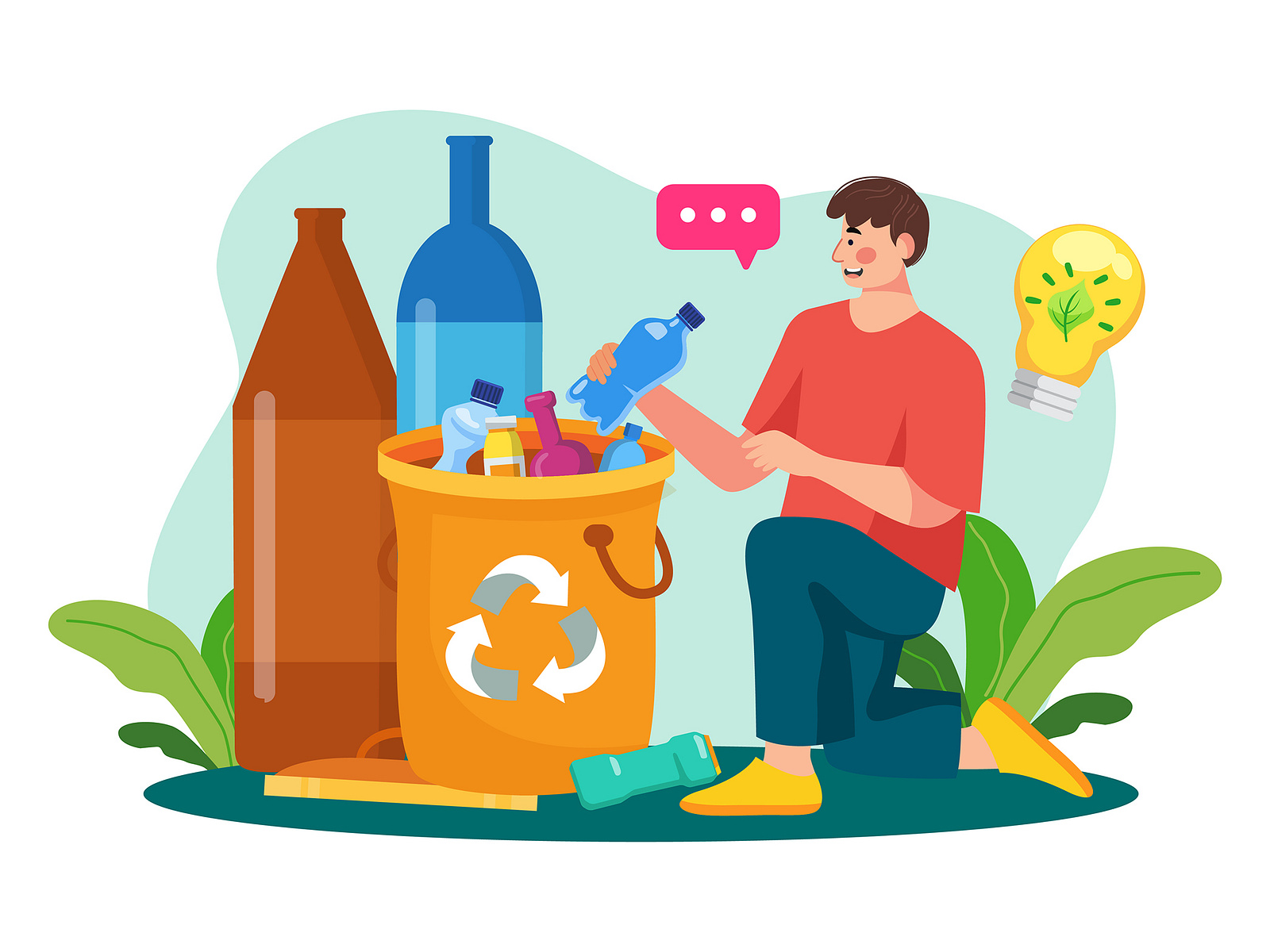 Bottle Waste Recycling by HoangPts on Dribbble