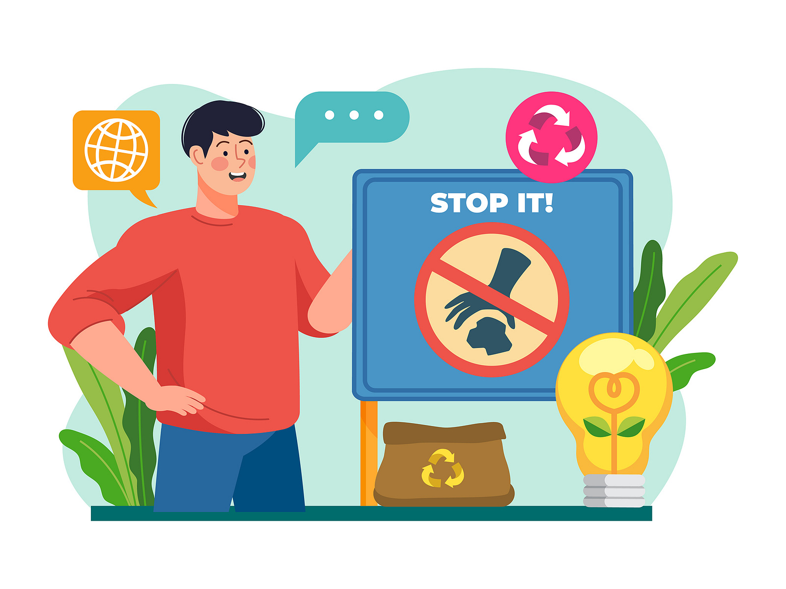 Stop Throwing Trash Campaign by HoangPts on Dribbble