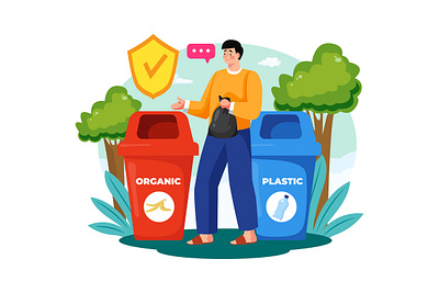 Throw Trash Into The Right Bin ecology