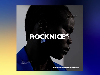 Rocknice - Social Media Brand branding font font design graphic design logo minimal presentation type type design ui uiux web design