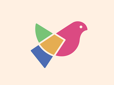 Colors Bird! bird birds brand brand identity branding colors dove icon illustration logo logo design mark minimal mosaic nest pigeon saas symbol wings