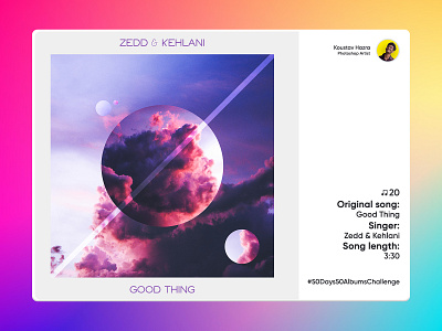 Good Thing song - Zedd & Kehlani | Song album recreation #20 album art album artwork album cover design branding cover design design digital art digital image graphic design kehlani permission less projects photo manipulation photoshop song album song album recreation zedd