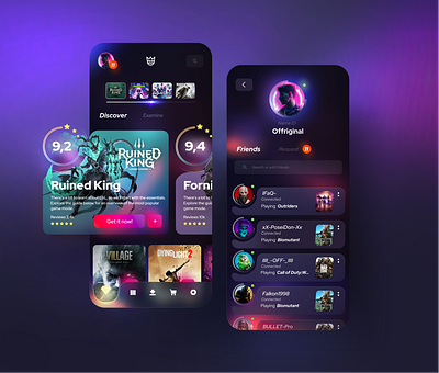 Game Store mobile concept dark mode esports games mobile store uidesign video games