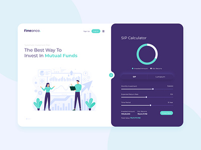 Fineance - Calculator UI Design 004 calc calculator dailyui dailyui004 design finance market page sip tablet ui userinterface ux