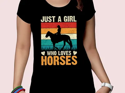 T-Shirt Design brand brand identity branding design girl t shirt horses t shirt illustration t shirt t shirt art t shirt design vintage t shirt design