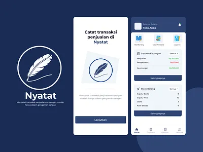 Nyatat app design logo minimal mobile ui ui design ux
