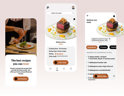 Recipe app design app branding design recipe app recipe app design typography ui ux website