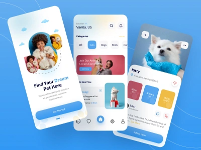 Pet Shop Mobile App Design animal store animals cat creativepeoples dog e commerce ios mobile mobileapp oyolloo pet pet adoption pet app pet apps pet care pet food pet shop pet store petshop trending