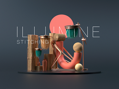 Illumine Stitching p.e/2020 3d c4d cinema design emiliance low poly maxon minimal redshift render