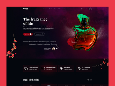 SF-Perfume Website Design aromas beauty body care bodyspray ecommerce frangance interface landing page mist parfume parfume website parfumestore perfumes scent typography ui ux web design website website design