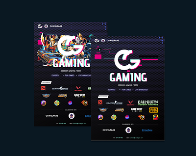 Cyber Gaming Flyer Design beginner design graphic design