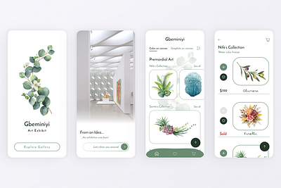 Art Exhibit App Concept app design figma illustration minimal ui