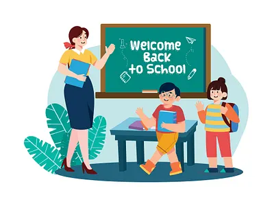 Teacher Welcomes Students Into The Class school