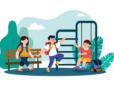 Student With A Backpack Riding In A Park school