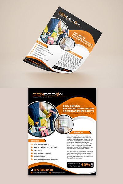 Mold remediation flyer design idea flyer design graphic design mold remediation