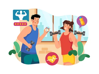 Fitness Coucher Training Woman In Gym working people