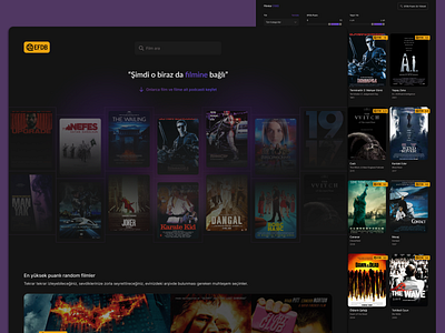 Efe Aydal Movie Database dark ui design film gradient movie movie streaming netflix ui