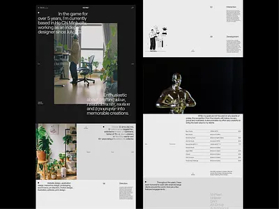 Huy Phan Portfolio | About clean design landing page layout minimal vietnam web design website