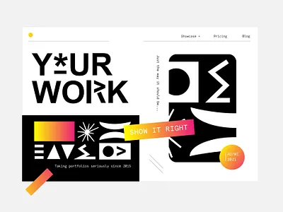 Your Work Layout brand brandillustration fun gradient icon mono palyful pattern shapes type ui
