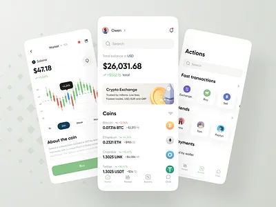 Easy – Crypto Wallet App app bitcoin bitcoin wallet blockchain btc coin crypto crypto trading cryptocurrency cryptowallet design eth etherium mobile wallet