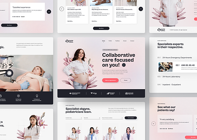 yumeclinic - obgyn clinic landingpage agency branding clinic design doctor flower graphic design gynecology health healthcare landingpage maternity medical obgyn obstetric pregnancy pregnant ui website design woman