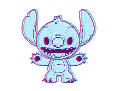 Stitch adobe illustrator character design cute disney illustration jerrod maruyama jmaruyama kawaii vector
