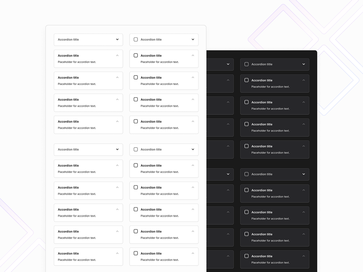 Accordion components for Figma—Frames X by Bunin Dmitriy on Dribbble
