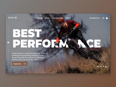 Spike (Brown) animations app branding brown design illustration landing page transitions typography ui uiux ux webdesign