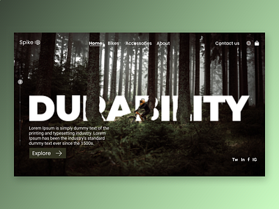 Spike (Green) 3d animation app branding design green illustration transition tree typography ui uiux ux webdesign