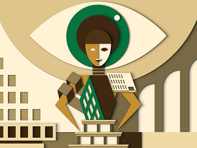 The Brutalist architecture brutalism brutalist building city fashion illustration modernist people