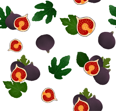 Red Figs Seamless Pattern graphic design illustration seamless pattern