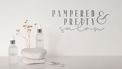 Pampered Pretty Salon branding design graphic design illustration logo typography vector