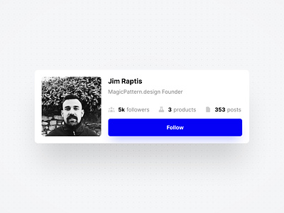 Bio Card app bio design profile ui ui design uidesign uiux user ux