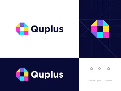 Q + Plus Logo Design app icon brand brand identity branding design designer portfolio icon identity design illustration lettermark logo designer logotype medical modern logo design plus q letter logo software logo symbol ui website logo