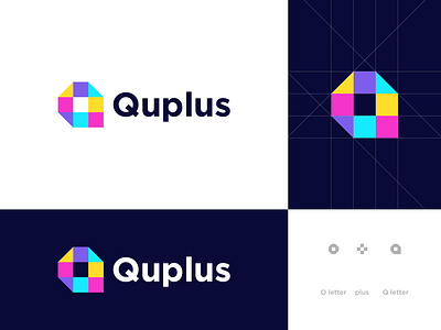 Q + Plus Logo Design app icon brand brand identity branding design designer portfolio icon identity design illustration lettermark logo designer logotype medical modern logo design plus q letter logo software logo symbol ui website logo