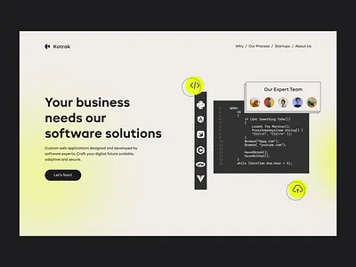 Website - homepage coding company design developers gradient homepage landing landing page ui ux